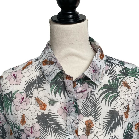 Surf Bazaar Tropical Floral Cruise Resort Button Down Shirt XS/S - Picture 2 of 12